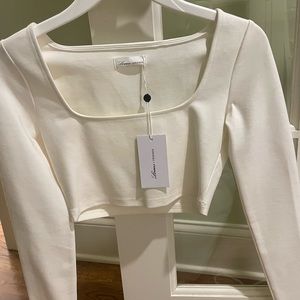 Lover and friends long sleeve square neck top
